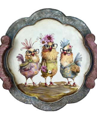 Bandeja Gallinas - Decoración para el hogar